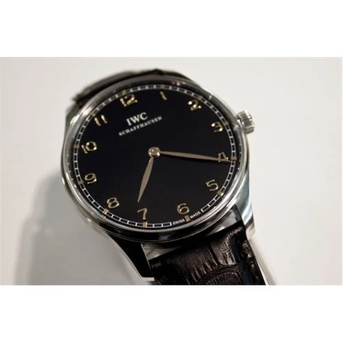IWC IWC - IW5703-02 Portugieser Hand-Wound Pure Classic Stainless Steel / Black