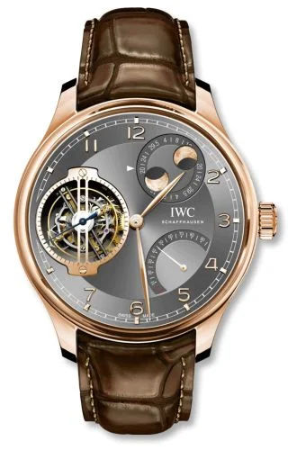 IWC Portugieser Constant-Force Tourbillon Double Moon Red Gold / Ardoise