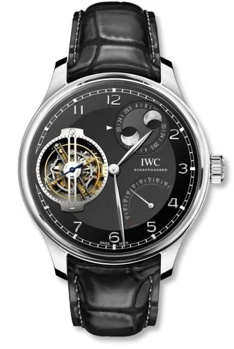 IWC Portugieser Constant-Force Tourbillon Double Moon Platinum / Black