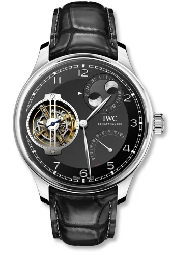 IWC IWC - IW5901-04 Portugieser Constant-Force Tourbillon Double Moon Platinum / Black