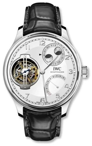 IWC IWC - IW5901-05 Portugieser Constant-Force Tourbillon Double Moon Platinum / Silver