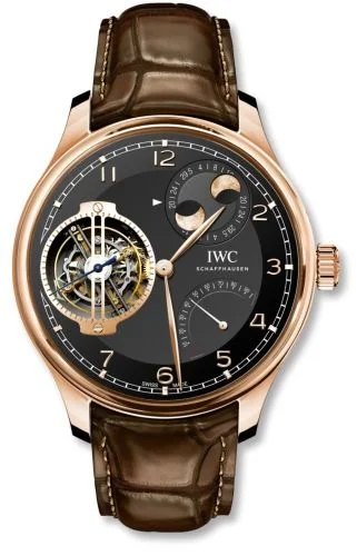 IWC Portugieser Constant-Force Tourbillon Double Moon Red Gold / Black