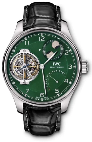 IWC IWC - IW5901-10 Portugieser Constant-Force Tourbillon Double Moon Platinum / Green