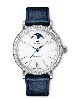 IWC Portofino Automatic Moon Phase 37 Stainless Steel - Diamond / Silver