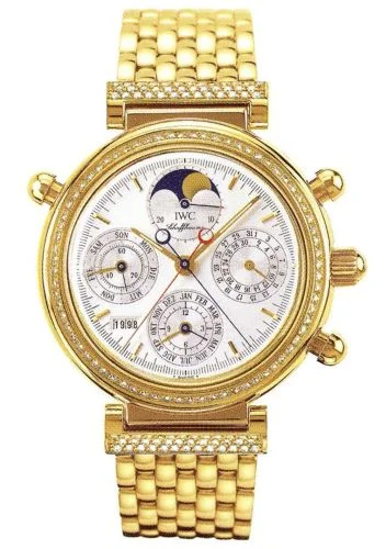 IWC - IW9255-01 Da Vinci Perpetual Rattrapante Yellow Gold / Diamond / Silver / German / Bracelet