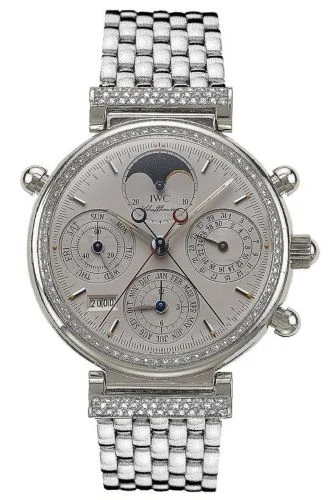 IWC - IW9255-11 Da Vinci Perpetual Rattrapante Platinum / Diamond / Silver / English / Bracelet