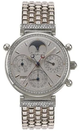 IWC - IW9257-03 Da Vinci Perpetual Rattrapante Platinum / Diamond / Silver / English / Bracelet