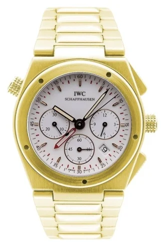 IWC IWC - IW9515-02 Ingenieur Mecaquartz Chronograph Alarm Yellow Gold / White / Bracelet