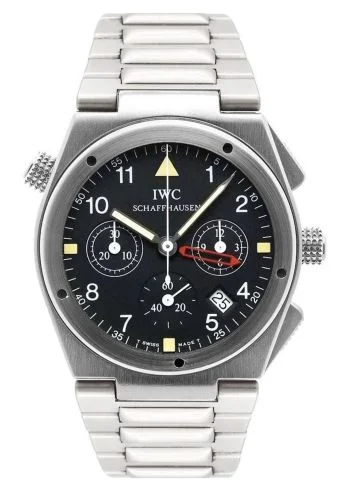 IWC Ingenieur Mecaquartz Chronograph Alarm White Gold / Black / Bracelet