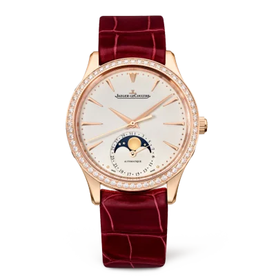 Jaeger-LeCoultre Master Ultra Thin Moon 34 Pink Gold / Diamond / Eggshell / Alligator
