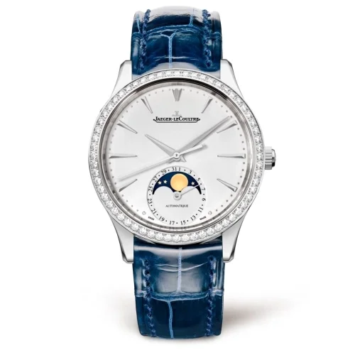 Jaeger-LeCoultre Jaeger-LeCoultre - 1258401 Master Ultra Thin Moon 34 Stainless Steel / Diamond / Silver / Alligator