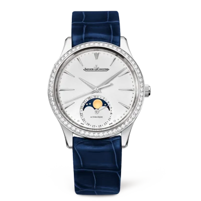 Jaeger-LeCoultre Jaeger-LeCoultre - 1258401 Master Ultra Thin Moon 34 Stainless Steel / Diamond / Silver / Alligator