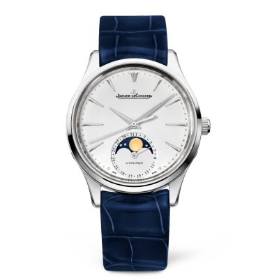 Jaeger-LeCoultre Master Ultra Thin Moon 34 Stainless Steel / Silver / Alligator