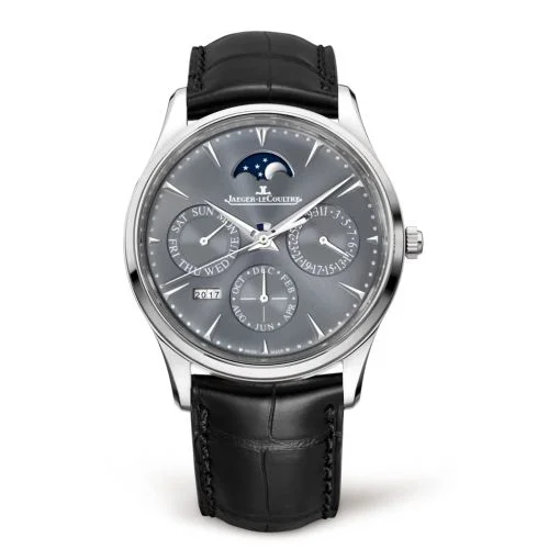 Jaeger-LeCoultre - 130354J Master Ultra Thin Perpetual White Gold / Grey / Alligator