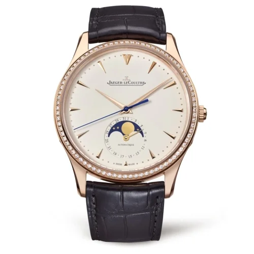 Jaeger-LeCoultre Jaeger-LeCoultre - 1362501 Master Ultra Thin Moon Pink Gold / Diamond / Eggshell / Alligator