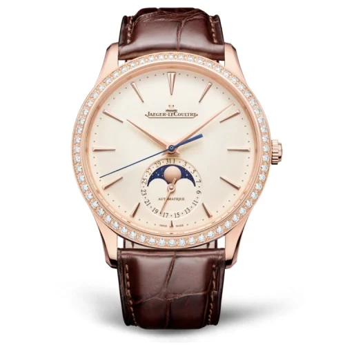 Jaeger-LeCoultre Jaeger-LeCoultre - 1362502 Master Ultra Thin Moon Pink Gold - Diamond / Eggshell / Alligator