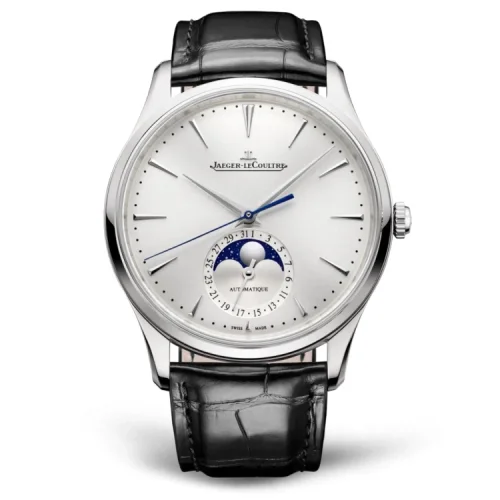 Jaeger-LeCoultre Jaeger-LeCoultre - 1368430 Master Ultra Thin Moon Stainless Steel / Silver / Alligator
