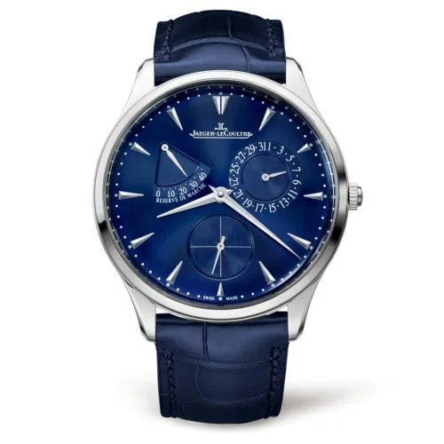 Jaeger-LeCoultre Master Ultra Thin Réserve de Marche Stainless Steel / Blue / Alligator