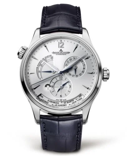 Jaeger-LeCoultre Master Geographic Stainless Steel / Silver / Alligator