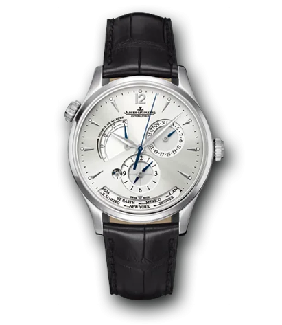 Jaeger-LeCoultre Jaeger-LeCoultre - 1428421 Master Geographic Stainless Steel / Silver / Alligator