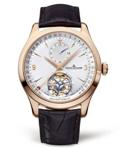 Jaeger-LeCoultre Master Tourbillon Dual Time Pink Gold / Silver / Alligator