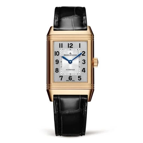 Jaeger-LeCoultre Reverso Classic Medium Duetto Pink Gold / Silver / Alligator