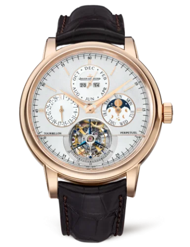 Jaeger-LeCoultre Master Grande Tradition Tourbillon Cylindrique Quantième Perpétuel Pink Gold / Silver