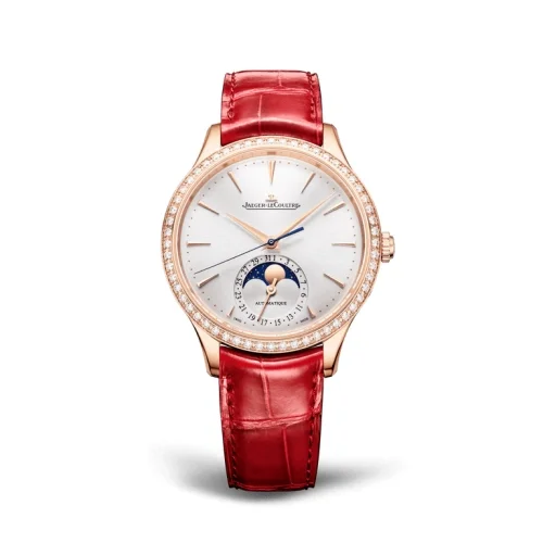Jaeger-LeCoultre Jaeger-LeCoultre - Q124250J Master Ultra Thin Moon 36 Pink Gold - Diamond / Silver / Alligator