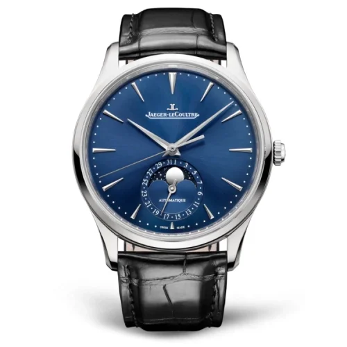 Jaeger-LeCoultre Jaeger-LeCoultre - Q1368480 Master Ultra Thin Moon Stainless Steel / Blue / Alligator