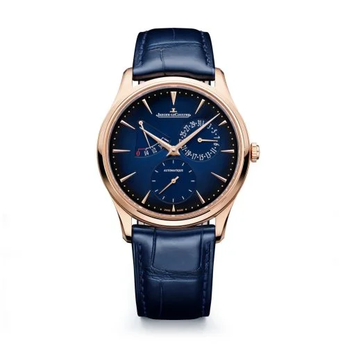 Jaeger-LeCoultre Master Ultra Thin Réserve de Marche Pink Gold / Gradient Blue / Alligator