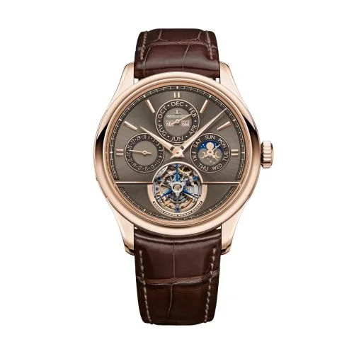 Jaeger-LeCoultre Master Grande Tradition Tourbillon Cylindrique Quantième Perpétuel Pink Gold / Brown