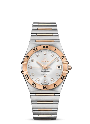 Omega - 111.20.36.20.52.001 Constellation Co-Axial 35.5 Stainless Steel / Red Gold / Silver / 160 Years