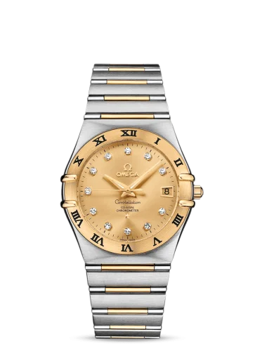 Omega - 111.20.36.20.58.001 Constellation Co-Axial 35.5 Stainless Steel / Yellow Gold / Champagne / 160 Years