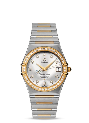 Omega - 111.25.36.10.52.001 Constellation Co-Axial 35.5 Stainless Steel / Yellow Gold / Diamond / Silver / Olympic Beijing 2008