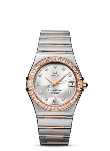 Omega - 111.25.36.10.52.002 Constellation Automatic 36 Stainless Steel / Red Gold / Diamond / Beijing Olympics 2008