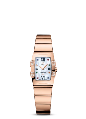 Omega - 1183.79.00 Constellation Quadrella Quartz 19.3 Red Gold / MOP