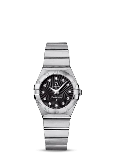 Omega - 123.10.27.60.51.001 Constellation Quartz 27 Brushed Stainless Steel / Black Supernova