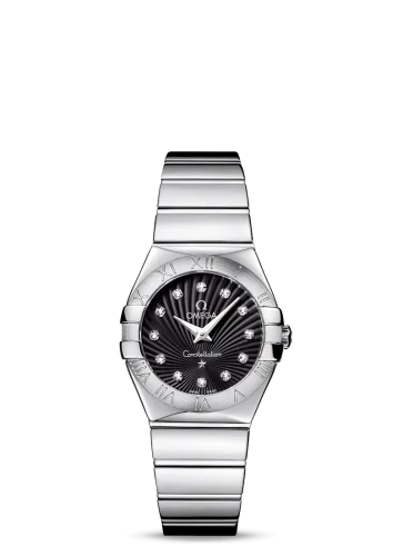 Omega - 123.10.27.60.51.002 Constellation Quartz 27 Polished Stainless Steel / Black Supernova