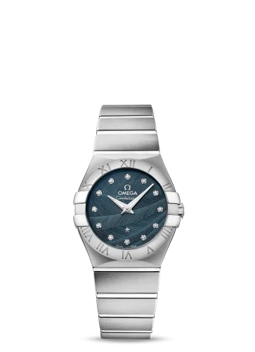 Omega - 123.10.27.60.53.001 Constellation Quartz 27 Brushed Stainless Steel / Blue Feather