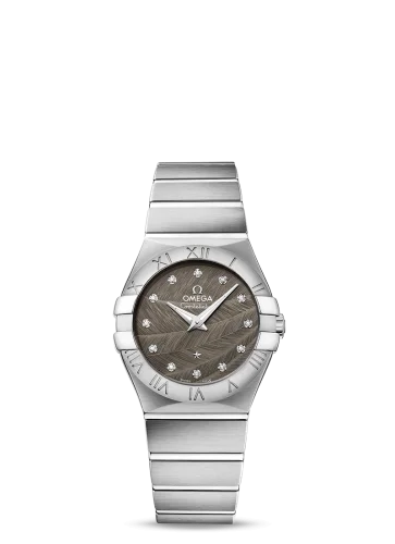 Omega - 123.10.27.60.56.001 Constellation Quartz 27 Brushed Stainless Steel / Grey Feather