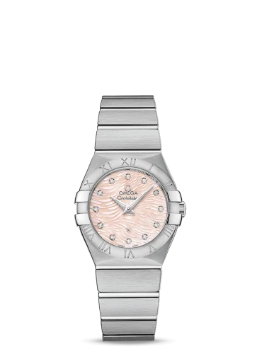 Omega - 123.10.27.60.57.002 Constellation Quartz 27 Brushed Stainless Steel / Pink / MOP