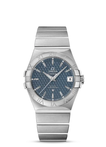 Omega - 123.10.35.20.03.002 Constellation Co-Axial 35 Stainless Steel / Lozenge Blue