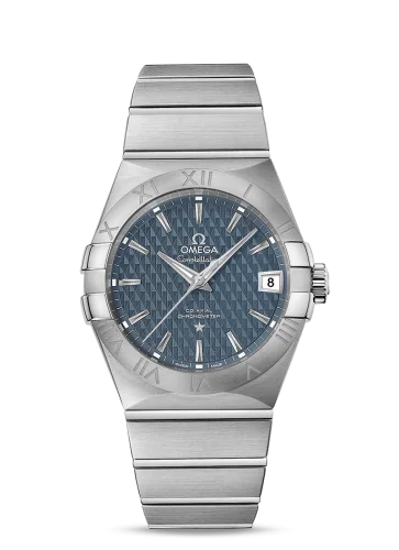 Omega - 123.10.38.21.03.001 Constellation Co-Axial 38 Stainless Steel / Blue Lozenge