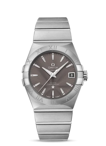 Omega - 123.10.38.21.06.001 Constellation Co-Axial 38 Stainless Steel / Grey