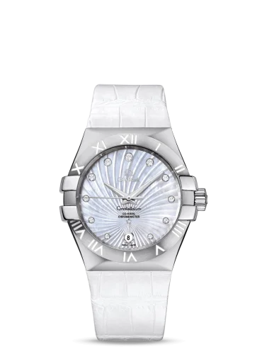 Omega - 123.13.35.20.55.001 Constellation Co-Axial 35 Stainless Steel / MOP Supernova / Alligator