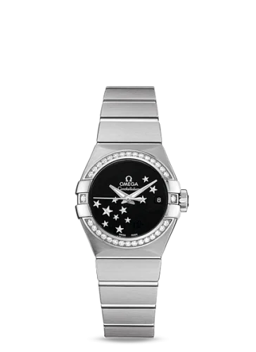 Omega - 123.15.27.20.01.001 Constellation Co-Axial 27 Brushed Stainless Steel / Diamond / Black Stars
