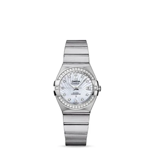 Omega - 123.15.27.20.55.001 Constellation Co-Axial 27 Brushed Stainless Steel / Diamond / MOP Supernova