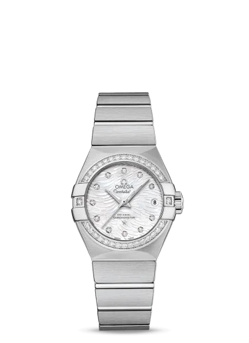 Omega - 123.15.27.20.55.003 Constellation Co-Axial 27 Brushed Stainless Steel / Diamond / White MOP