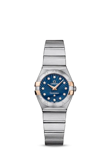 Omega - 123.20.24.60.53.002 Constellation Quartz 24 Brushed Stainless Steel / Gold Claws / Blue Supernova