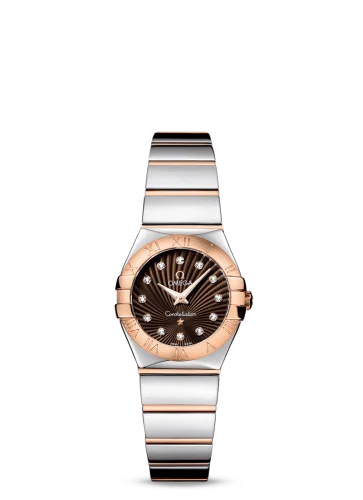 Omega - 123.20.24.60.63.002 Constellation Quartz 24 Polished Stainless Steel / Red Gold / Brown Supernova